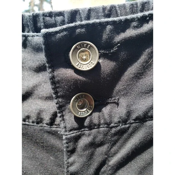 Nike Shorts Womens Small Black Sportswear Chino Bermuda Hiking Outdoors Cotton - Picture 5 of 15